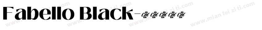 Fabello Black字体转换